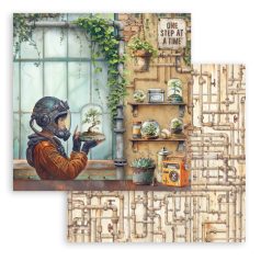   Stamperia A New Beginning Scrapbook papír 12" (30 cm) Terrarium Paper Sheets (1 ív)