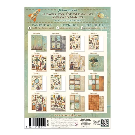 Stamperia A New Beginning  Junk Journal Stickers, Cut-Outs, Backgrounds (1 csomag)