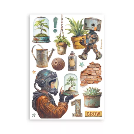 Stamperia A New Beginning Washi matrica Washi Pad (8 ív)