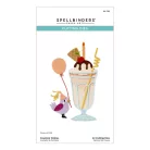 Spellbinders Vágósablon Happier Hour Etched Dies Fountain Wishes (1 csomag)