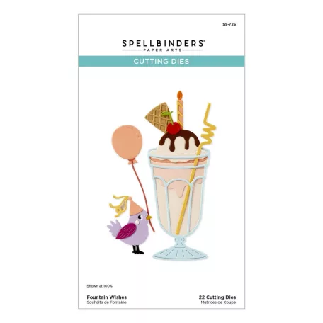 Spellbinders Vágósablon Happier Hour Etched Dies Fountain Wishes (1 csomag)
