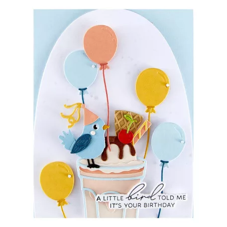 Spellbinders Vágósablon Happier Hour Etched Dies Fountain Wishes (1 csomag)