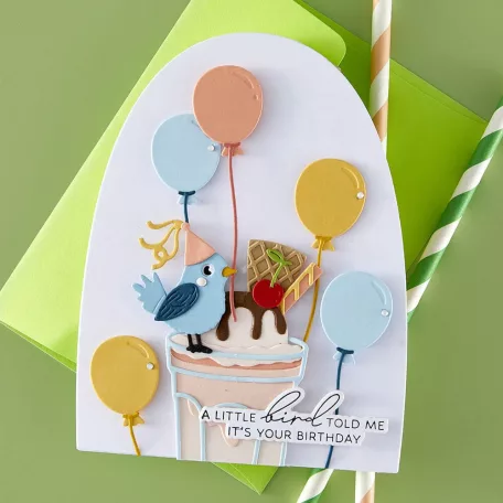 Spellbinders Vágósablon Happier Hour Etched Dies Fountain Wishes (1 csomag)