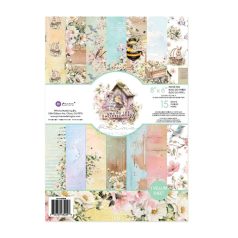  Prima Marketing Among the Wildflowers Scrapbook papírkészlet 6"X8" (15x20 cm) Paper Pad (15 lap)