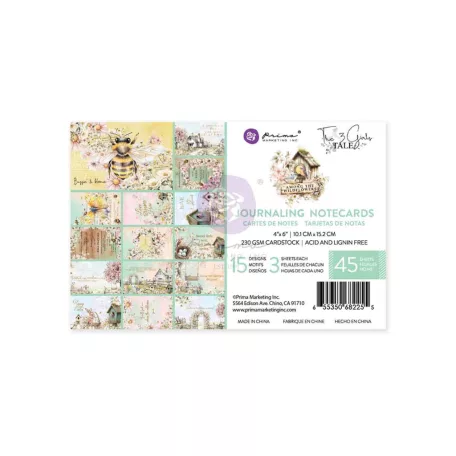 Prima Marketing Among the Wildflowers Komment kártya 4"x6" Journaling Cards (45 lap)