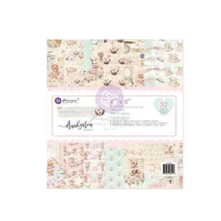 Prima Marketing Sweet Spring Scrapbook papírkészlet 6" (15 cm) Paper Pad (32 lap)