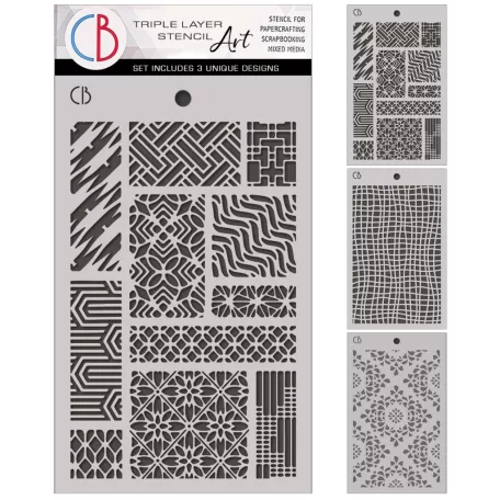 Ciao Bella Eastern Journey Stencil 5"x8" (13x20cm)  Stencil Mix (3 db)