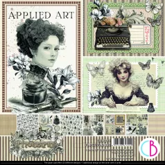   Ciao Bella Typographic Scrapbook papírkészlet 8" (20 cm) Paper Pad (12 ív)