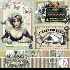   Ciao Bella Typographic Scrapbook papírkészlet 12" (30 cm) Patterns Pad (8 ív)