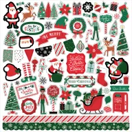 Echo Park Matrica Christmas Express Element Sticker