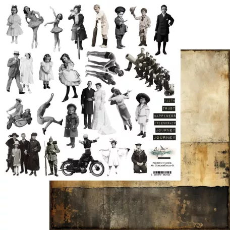 Alchemy of Art Kivágóív 12" (30 cm) People Double-sided paper (1 ív)