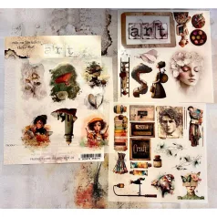   Alchemy of Art Kaparós matrica készlet  Art Set of rub-on transfers (3 ív)