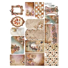   Alchemy of Art Szövet kivágóív  Lovely Autumn 01 Fabric extras to cut (1 ív)