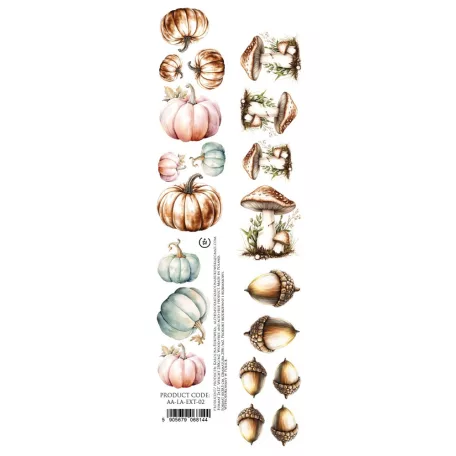 Alchemy of Art Kivágóív 30cm x 5cm Lovely Autumn 02 Extras to Cut (1 ív)