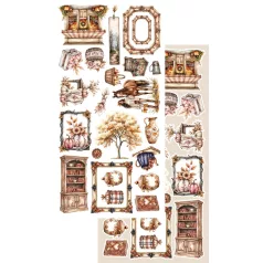   Alchemy of Art Kivágóív 6"x12" (15cm x 30 cm) Lovely Autumn Extras to Cut Set (12 ív)