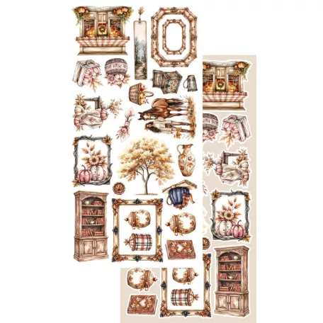 Alchemy of Art Kivágóív 6"x12" (15cm x 30 cm) Lovely Autumn Extras to Cut Set (12 ív)
