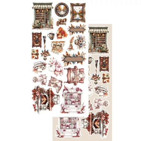 Alchemy of Art Kivágóív 6"x12" (15cm x 30 cm) Lovely Autumn Extras to Cut Set (12 ív)