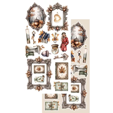 Alchemy of Art Kivágóív 6"x12" (15cm x 30 cm) Lovely Autumn Extras to Cut Set (12 ív)