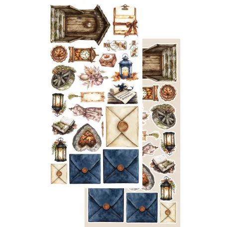 Alchemy of Art Kivágóív 6"x12" (15cm x 30 cm) Lovely Autumn Extras to Cut Set (12 ív)