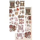 Alchemy of Art Kivágóív 6"x12" (15cm x 30 cm) Lovely Autumn Extras to Cut Set (6 ív)