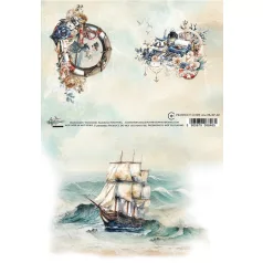   Alchemy of Art Rízspapír A4 - Ocean Blue 02 -  - Rice Paper (1 ív)