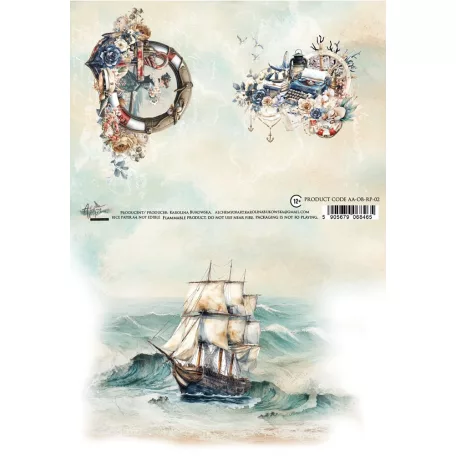 Alchemy of Art Rízspapír A4 - Ocean Blue 02 -  - Rice Paper (1 ív)