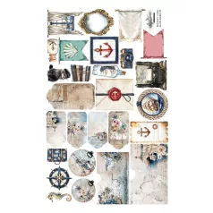   Alchemy of Art Szövet kivágóív  Ocean Blue Fabric extras to cut (1 ív)