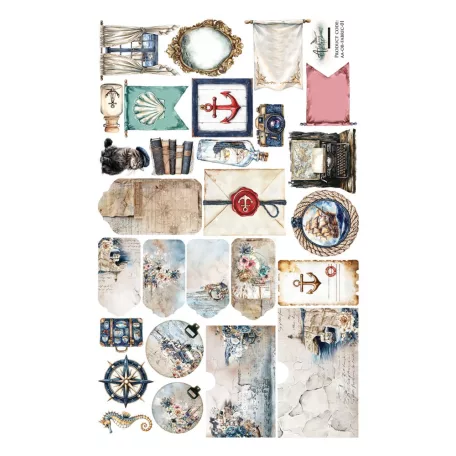 Alchemy of Art Szövet kivágóív  Ocean Blue Fabric extras to cut (1 ív)