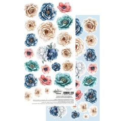   Alchemy of Art Kivágóív 6"x12" (15cm x 30 cm) Ocean Blue Double-sided paper (1 ív)