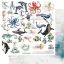 Alchemy of Art Kivágóív 12" (30 cm) Ocean Blue Double-sided paper (1 ív)