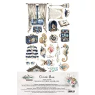 Alchemy of Art Kivágóív 6"x12" (15cm x 30 cm) Ocean Blue Extras to Cut Set (12 ív)