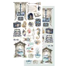 Alchemy of Art Kivágóív 6"x12" (15cm x 30 cm) Ocean Blue Extras to Cut Set (12 ív)