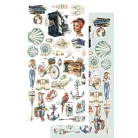 Alchemy of Art Kivágóív 6"x12" (15cm x 30 cm) Ocean Blue Extras to Cut Set (12 ív)