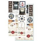 Alchemy of Art Kivágóív 6"x12" (15cm x 30 cm) Ocean Blue Extras to Cut Set (12 ív)