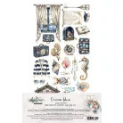 Alchemy of Art Kivágóív 6"x12" (15cm x 30 cm) Ocean Blue Extras to Cut Set (6 ív)