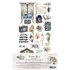   Alchemy of Art Kivágóív 6"x12" (15cm x 30 cm) Ocean Blue Extras to Cut Set (6 ív)