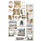 Alchemy of Art Kivágóív 6"x12" (15cm x 30 cm) Ocean Blue Extras to Cut Set (6 ív)