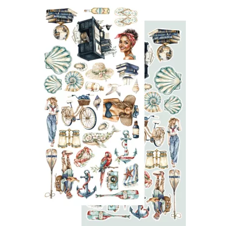 Alchemy of Art Kivágóív 6"x12" (15cm x 30 cm) Ocean Blue Extras to Cut Set (6 ív)