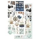 Alchemy of Art Kivágóív 6"x12" (15cm x 30 cm) Ocean Blue Extras to Cut Set (6 ív)