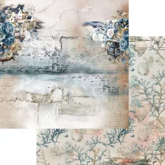   Alchemy of Art Scrapbook papírkészlet 8" (20 cm) Ocean Blue Paper Collection Set (24 lap)
