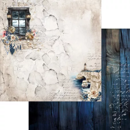 Alchemy of Art Scrapbook papírkészlet 8" (20 cm) Ocean Blue Paper Collection Set (12 lap)