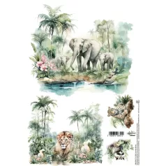   Alchemy of Art Rízspapír A4 - Wild Adventures 01 -  - Rice Paper (1 ív)