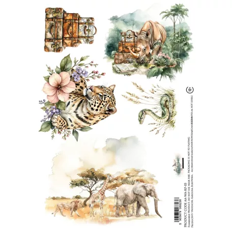 Alchemy of Art Rízspapír A4 - Wild Adventures 03 -  - Rice Paper (1 ív)