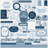   Echo Park Matrica 12" (30 cm) Save The Date Element Sticker