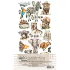 Alchemy of Art Kivágóív 6"x12" (15cm x 30 cm) Wild Adventures Extras to Cut Set (12 ív)