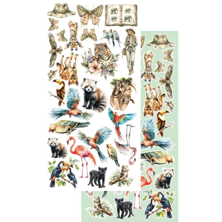 Alchemy of Art Kivágóív 6"x12" (15cm x 30 cm) Wild Adventures Extras to Cut Set (12 ív)