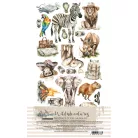 Alchemy of Art Kivágóív 6"x12" (15cm x 30 cm) Wild Adventures Extras to Cut Set (6 ív)