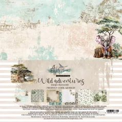   Alchemy of Art Scrapbook papírkészlet 12" (30 cm) Wild Adventures Paper Collection Set (6 lap)