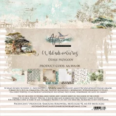  Alchemy of Art Scrapbook papírkészlet 8" (20 cm) Wild Adventures Paper Collection Set (24 lap)