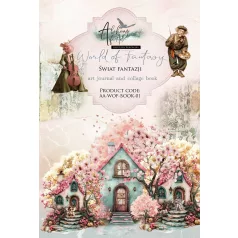   Alchemy of Art Scrapbook papírkészlet A4 Word of Fantasy Art Journal and Collage book (32 lap)